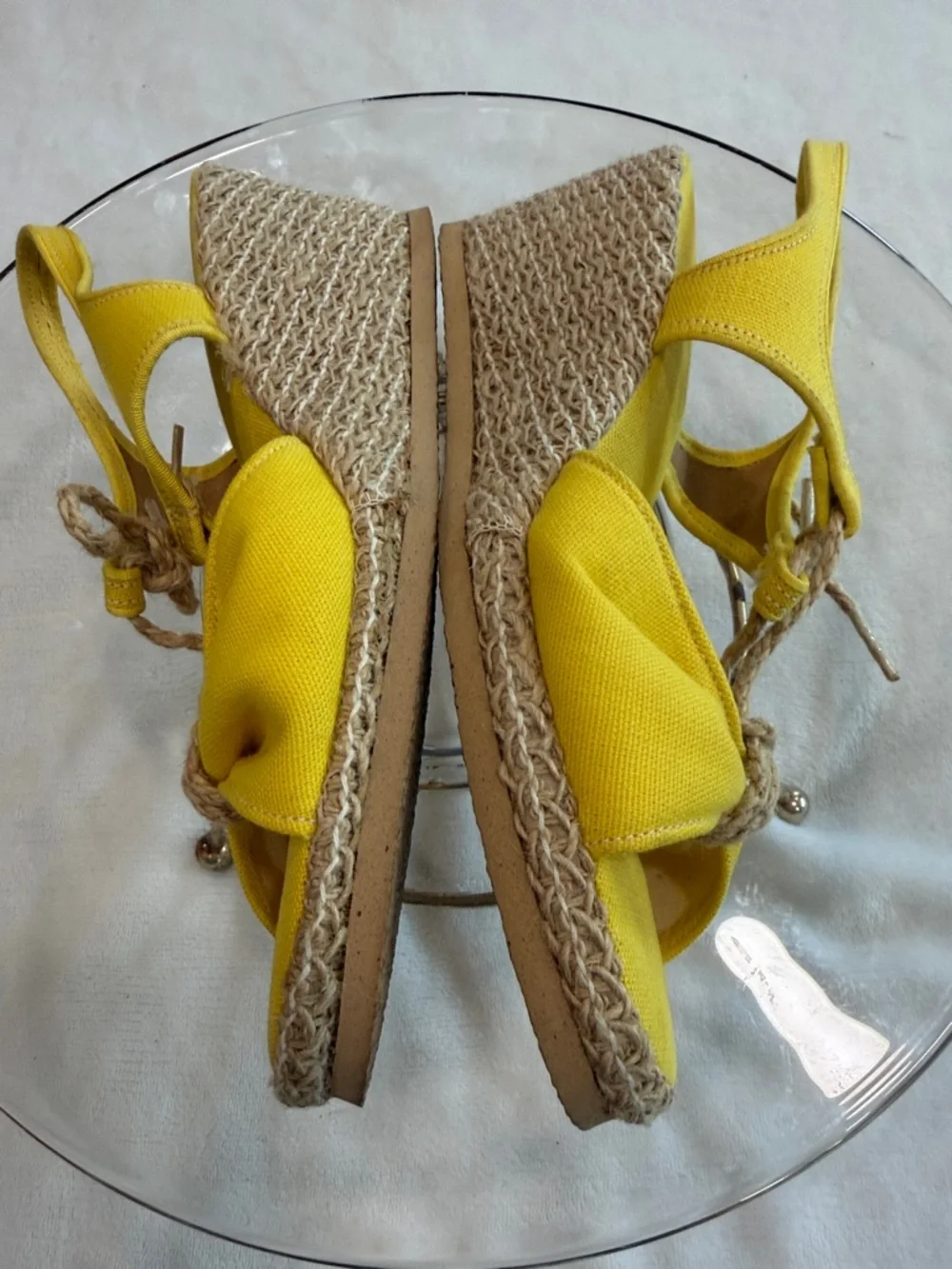 Yellow Women’s Espadrille Platform Sandals
